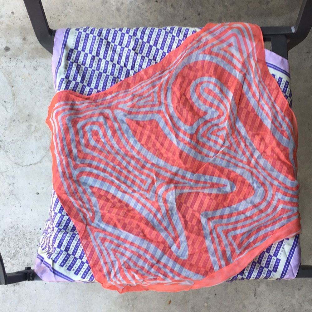 Two authentic Marc Jacobs silk scarves